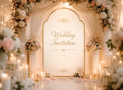 Elegant Wedding digital invitation template